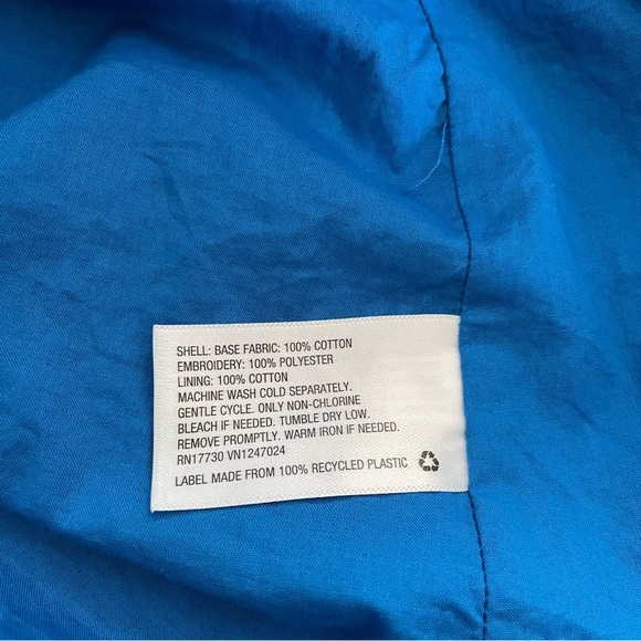 Rhode embroidered eyelet mini dress blue and white pockets size M - Picture 10 of 16